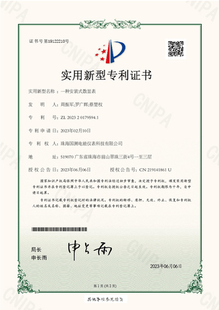 一种安装式数显表